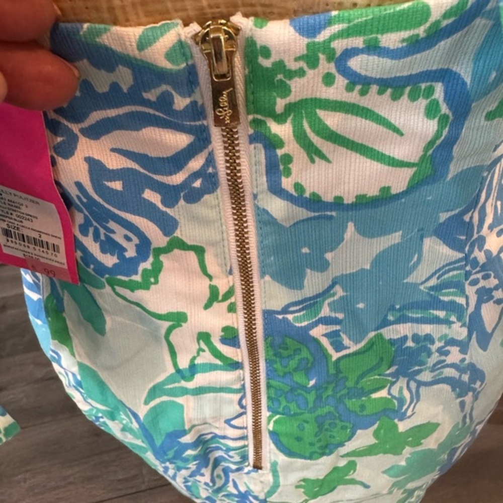 Lilly Pulitzer Blue and Green Mini Dress 2 - Picture 6 of 13